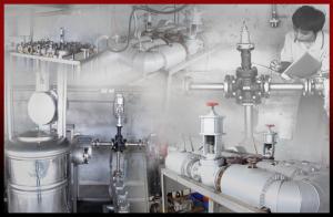 Heating medium and steam boiler testing equipment